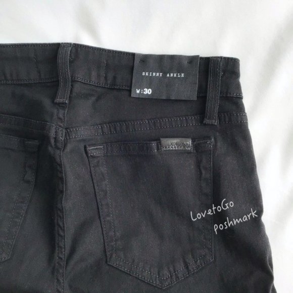 Ankle Skinny Black Jeans with geometric pattern - Picture 3 of 7